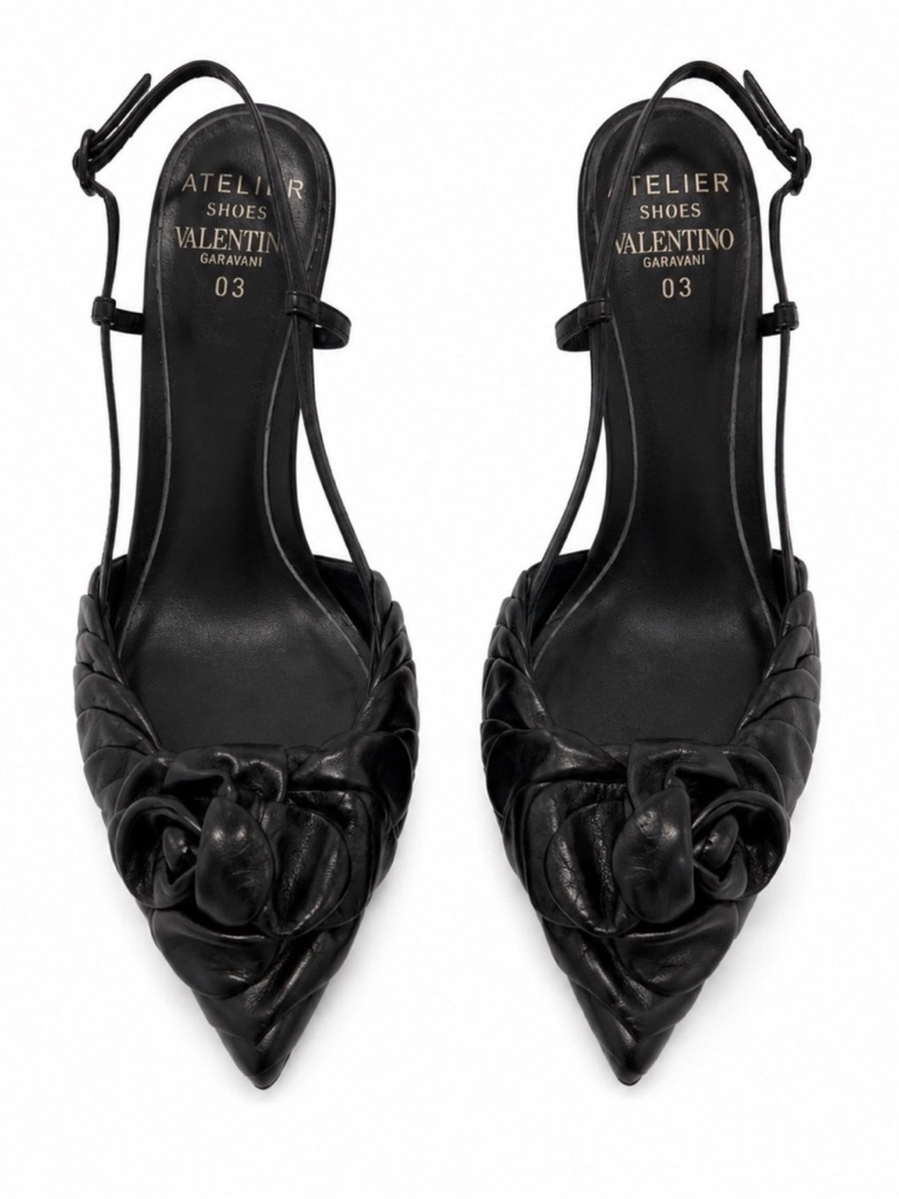 Valentino Garavani Black Atelier 03 with Rosette Detail